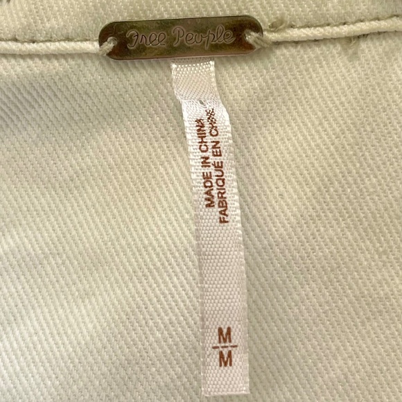 Free People Distressed Knit / Denim Jacket, Gray / White Jean, Medium - Picture 7 of 17